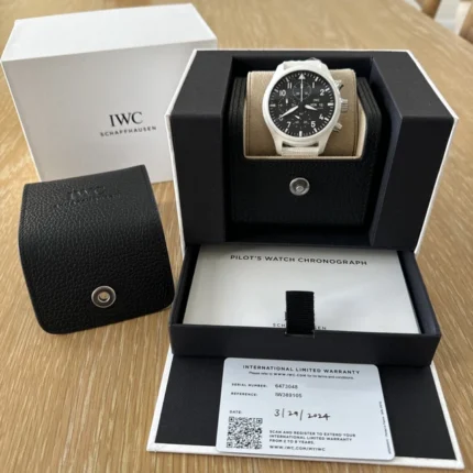 IWC Pilot Top Gun Lake Tahoe – IW389105 – Chronographe – Céramique blanche 45 mm – Neuf