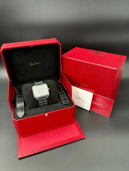 Montre Cartier Santos Grand Modèle Automatique Noire – Réf. WSSA0039