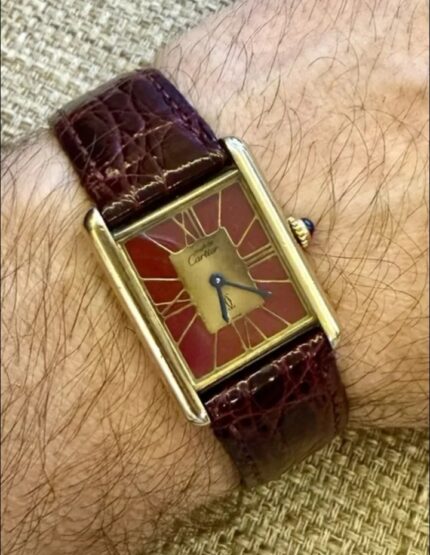 CARTIER Tank Vermeil Cadran Romain Bicolore – Quartz – ULTRA RARE