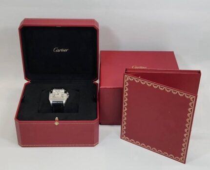 Montre automatique Cartier Santos 100 en acier inoxydable – Taille moyenne W20106X8